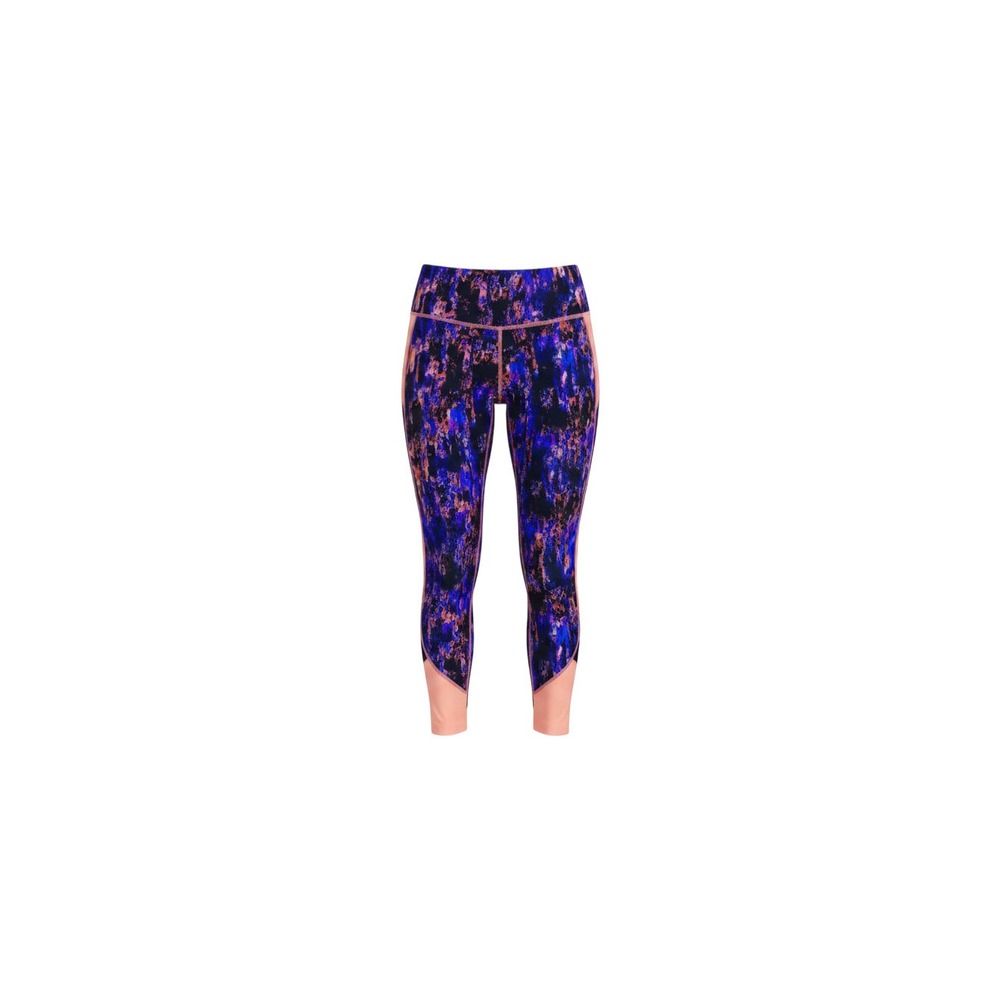 Danskin Now Leggings Womens Medium Purple Orange Abstract Print Cropped Mesh